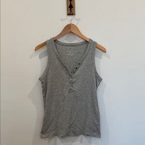 Denver Hayes Henley Heather Gray Women's Tank Top size medium